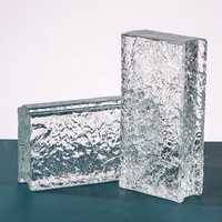 200*100*50mm Source fabricants fente pour carte thermofusible personnalisé cristal brique verre bloc