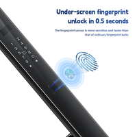 UIELOCK VXF-9 Vidéo-interphone Reconnaissance faciale 3D par veine palmaire Application Tuya WiFi Serrure intelligente en alliage d'aluminium Étanche Empreinte digitale Porte