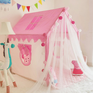 Tienda de juegos plegable para niños, forma de tipi de princesa, <span class=keywords><strong>castillo</strong></span> de juguete para dormitorio infantil, precio de fábrica - Product Image 2