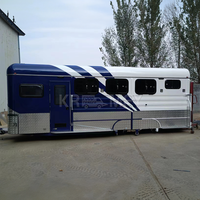 Remorque à chevaux de luxe sur mesure, norme australienne, pour 2 chevaux, pneus en caoutchouc massif, capacité de charge de 2000 kg, acier Q235B, 4-6 places