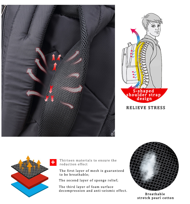 breathable back backpack