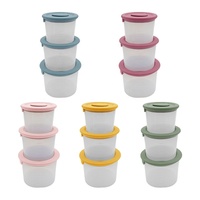 Nouvelle conception de boîte de rangement alimentaire en silicone de qualité alimentaire ronde, ensemble de contenants pour fruits, sans BPA, hermétique, boîte à lunch portable en silicone pour enfants