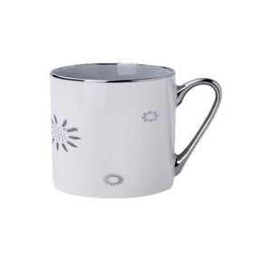 แก้วเซรามิกสไตล์ญี่ปุ่นลายดอกไม้ขอบเงิน สำหรับกาแฟ ชา หรือเป็นของขวัญ - Product Image 4