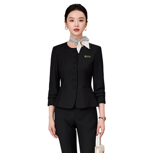 Women's Suit Set Polyester Three Quarter Sleeve Anti-Wrinkle Office Lady Autumn Workwear Business Formal Wear - Product Image 5