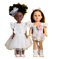 Poupée Fille Africaine Noire 45 cm (18 Pouces) en Vinyle Éducative à la Mode, Perruque Collée, Échelle 1:4, Unisexe