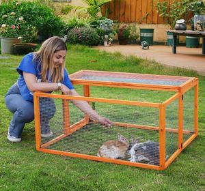 Xách tay Gà Coop chạy brooder hộp có thể gập lại nhà với xử lý bằng GỖ GÀ Lồng thỏ hutch ngoài trời trong nhà - Product Image 5