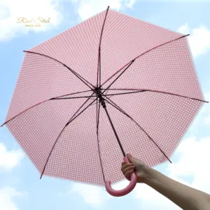 Parapluie RST en plastique EVA/POE/PVC transparent bon marché de taille moyenne parapluie bon marché pour les enfants et les adultes