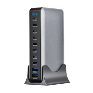 สถานีจ่ายไฟแบบตั้งโต๊ะ GaN กำลังสูง 1000W 10 พอร์ต USB-<span class=keywords><strong>C</strong></span> ชาร์จเร็ว สำหรับโทรศัพท์มือถือ แล็ปท็อป และแท็บเล็ต - Product Image 5