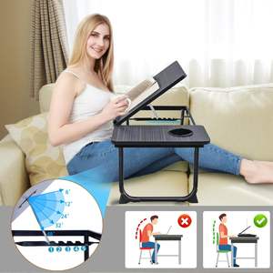 Mesa Plegable Portátil para Laptop, Ángulo de Escritorio Ajustable, Mesa Plegable Pequeña Multiusos, Disponible para Cama y Sofá - Product Image 4