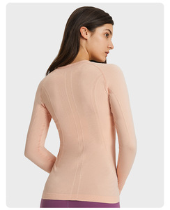 Nueva Blusa Médica Có<span class=keywords><strong>moda</strong></span> sin Costuras de Spandex para Enfermeras, Top de Hospital de <span class=keywords><strong>Moda</strong></span> para Mujer, Manga Larga, Ajuste Delgado, Cuello Redondo, Tejido Médico - Product Image 3
