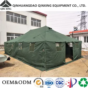 QX Factory 30 40 50 Persons Camping Winder Waterproof Canvas Shelter Disaster Relief Hospital Tent