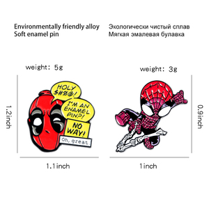 Phim Pins Nổi Tiếng Anime Pikachu Spiderman Men Kim Loại Pins Người Hâm Mộ Phim Hoạt Hình Trâm Cài Phù Hiệu Ve Áo Quần Áo Túi Pins - Product Image 5