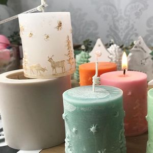 <b>Winter</b> Wonderland Decor: Festive Christmas Molds for Unforgettable Home Presents Silicone <b>Candle</b> Mold - Product Image 1