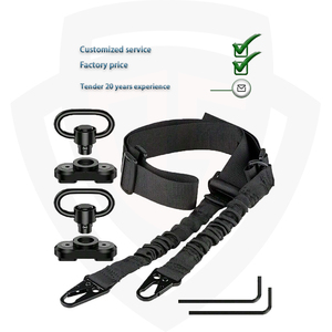 Doublesafe Outdoor Hunting 2 Point Sling Sangle réglable en nylon portable Sling Metal Hook <span class=keywords><strong>QD</strong></span> Swivels Two Points Gun Sling Strap - Product Image 5