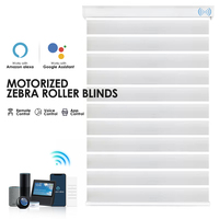 Persianas Eléctricas Zebra a Medida, Cortinas de Tela Texturizada, Ajuste Perfecto, Integradas para Ventanas de Habitaciones, con Batería