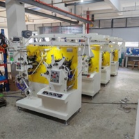 Machine d'impression flexographique de rubans à 6 couleurs JR-1242, équipement d'impression flexo pour étiquettes de vêtements en tissu nylon
