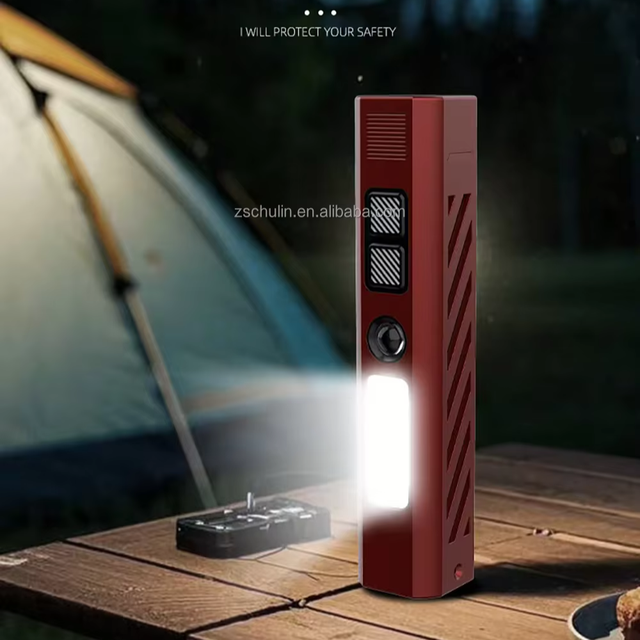 Wholesale Self-defense Electric Arc Hotel Anti-peeping IR Detection Anti-peeping Alarm Broken Window LED Rechargeable Flashlight
