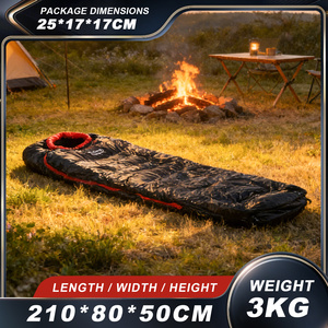 Saco de Dormir Ligero y Portátil para Acampar al Aire Libre en Clima Frío, Tipo Sobre, de Nailon con Plumón de Ganso, para Tres Estaciones, con Compresión - Product Image 2