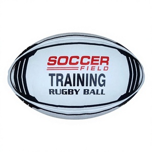Ballon de rugby taille 5 personnalisé de haute qualité, en PU/PVC, léger, durable, design écologique, logo personnalisé, entraînement sportif - Product Image 1
