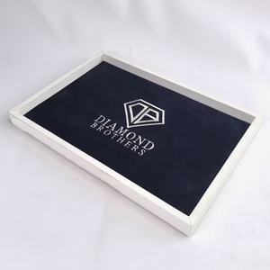 Sang trọng tùy chỉnh PU da khay đồ trang sức với thêu và tem nóng biểu tượng trình bày đồng hồ và đồ trang sức hiển thị đứng - Product Image 5