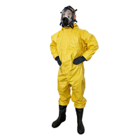 Professioneller PVC-Halbgeschlossener Chemikalienschutzanzug Einteiliger Säure-Alkali-Spritzschutzanzug