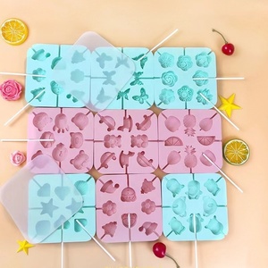 DM1010 cetakan permen coklat silikon Fondant bentuk Bintang Hati hewan bunga kupu-kupu cetakan pembuat Lollipop keju - Product Image 6