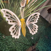 Lumière LED TOPREX en forme de papillon, à fixer au mur, pour mariage, fête, jardin, décoration de fond pour paysage extérieur, Noël