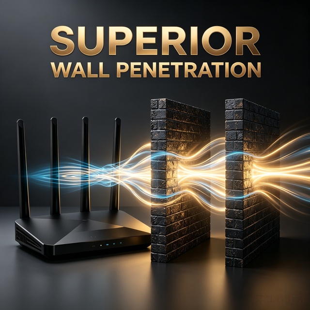Four High-Gain Antennas 300m WiFi Router Easy to Install Wide Coverage for Home School Office