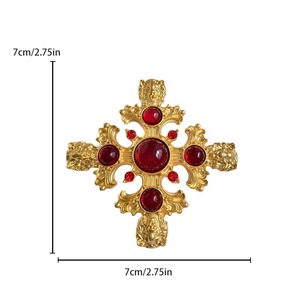 Elegante Spilla Vintage a Croce, Lussuosa Spilla a Forma di Leone con Cristalli <span class=keywords><strong>per</strong></span> Donna, Gioielli di Moda, Accessori <span class=keywords><strong>per</strong></span> Cappotti Invernali e Giacche, Regalo <span class=keywords><strong>per</strong></span> Feste - Product Image 6