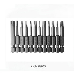 Dongzhe <b>Torx</b> Screwdriver <b>Bit</b> Set 12 Pc 50mm Solid Magnetic Plum Blossom Head Metric - Product Image 1