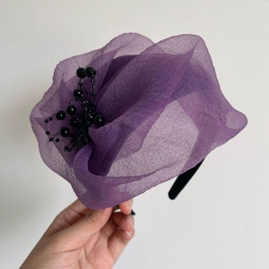 Fashionable <strong>Beaded</strong> <strong>Headband</strong> for Covering White Hair, Half-cap <strong>Headband</strong> That Hides the Forehead, Suitable for Evening Parties - Product Image 4