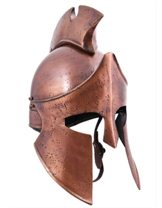 Casco Griego Pulido de Alta Calidad, Construcción en Acero, Inspiración Histórica, Apariencia Antigua, para Exhibición, Disfraces y Eventos - Product Image 1
