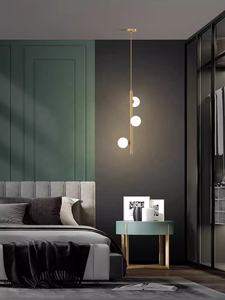 Boule de verre nordique lampes suspendues chambre chaude lampe de chevet Art Restaurant salon Bar Double tête suspension lampe décor luminaire - Product Image 4