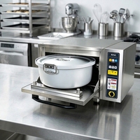 Autocuiseur Commercial Double Couche 12kW en Acier Inoxydable, Machine Électrique Automatique pour Cuisson du Riz 220-380V pour Cantine