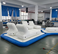 Bateau gonflable de sauvetage et plateforme de pêche avec échelle pour loisirs aquatiques, fêtes, carnavals et location commerciale