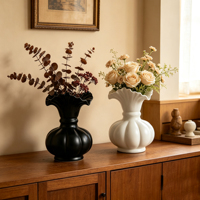 Vases en céramique et porcelaine d'art créatif européen, décoration esthétique pour la maison, la salle à manger, la table, accessoires de décoration de bureau, vase