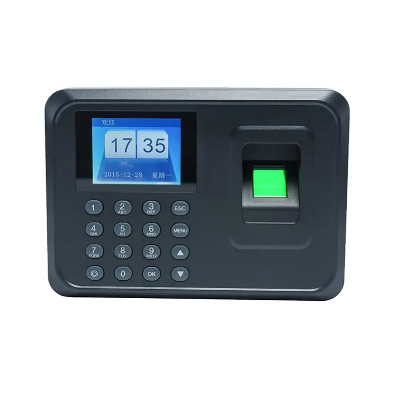 Top Vendendo Bateria De Backup Máquina Biométrica de Impressão digital Comparecimento Do Tempo De Gravação Do Cartão de Rfid