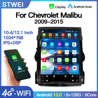 Lecteur DVD de voiture Android 13 8 cœurs STWEI avec GPS, Bluetooth, écran Tesla, radio multimédia vidéo 4G Wifi pour Chevrolet MALIBU 2009-2015