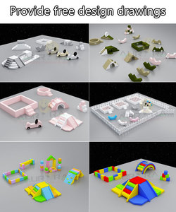 Parc de jeu doux doux de couleur claire pour les tout-petits formes de jeu doux blocs d'escalade enfants jeu doux escalade - Product Image 5