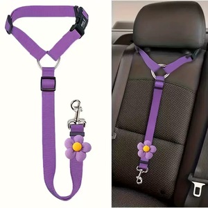 Rope Dog Lead Adjustable Nylon Dog <strong>Cat</strong> Safety <strong>Harness</strong> Vehicle Seatbelts with Car Headrest Restraint Pet Accessories - Product Image 3