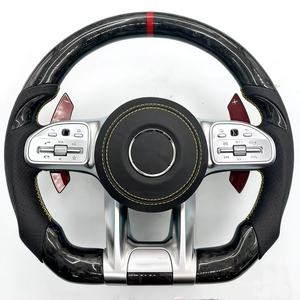 Volant en cuir personnalisé AMG GLE Classe E avec palettes de changement de vitesse, version sport, compatible avec Classe S Classe G - Product Image 5