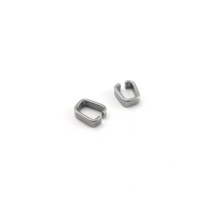 Cierre en forma de U de acero inoxidable, clip cuadrado para colgante, para fabricación de joyas, accesorios DIY, venta al por mayor, accesorios metálicos 304 - Product Image 2