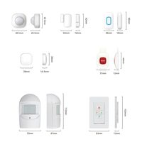 Kit de sécurité domestique haut de gamme, système d'alarme sans fil ABS, capteur de mouvement PIR, détecteur de vibrations, résistant à l'eau, application Tuya pour