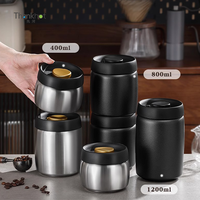 Thankhot Manuel Matcha Vacuum Canister, produit phare, en acier inoxydable, empêche les agglomérations, maintient la fraîcheur 5 fois plus longtemps, pression pour le vide