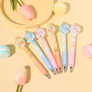 Stylo gel mignon avec roue rotative, design de plateau tournant pour les choix alimentaires quotidiens, recharge, écriture fluide, encre bleue en plastique 0,5 mm pour l'école - Product Image 5