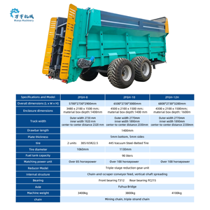 Chariot de transfert de fumier à double essieu avec poutre renforcée, pour charges lourdes toute l'année - Product Image 2