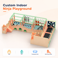 Structure en acier pour parcours d'obstacles Ninja, équipement de terrain de jeu intérieur, taille personnalisable, centre de divertissement familial, jeux pour enfants