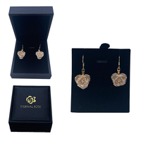 Offre d'usine : Collier élégant avec pendentif fleur de rose véritable plaqué or blanc, artisanat métallique
