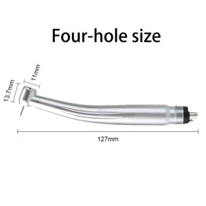 BESTO Dental Contraángulo de Fibra Óptica 1:1 FG1.6mm con Botón de Presión, Pieza de Mano de Baja Velocidad, Turbina de Acero Inoxidable Modelo 202C8B CE - Product Image 6