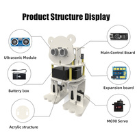 Kit de Robot Educativo Tscinbuny Panda, Kit de Programación Gráfica DIY para Adultos y Niños, Kit de Robot DIY para Arduino